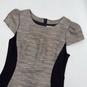 Moulinette Soeurs Anthropologie Grisaille Metallic Tweed Sheath Dress Size 12‎
